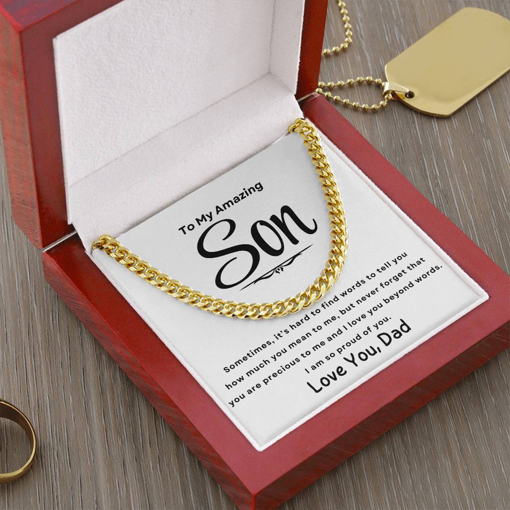 To Son, Love Dad| Cuban Necklace
