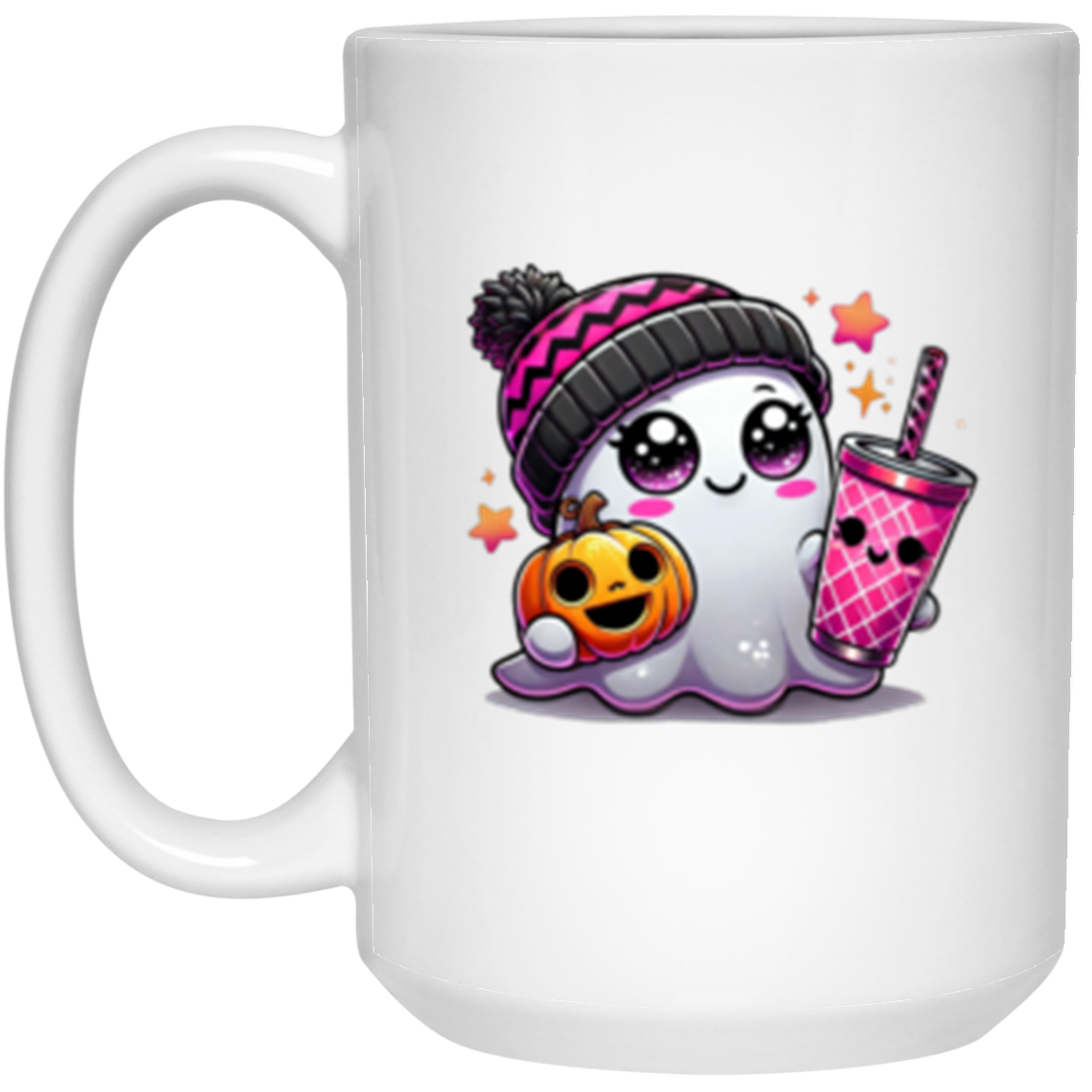 Cute Ghost Mug Double-Sided