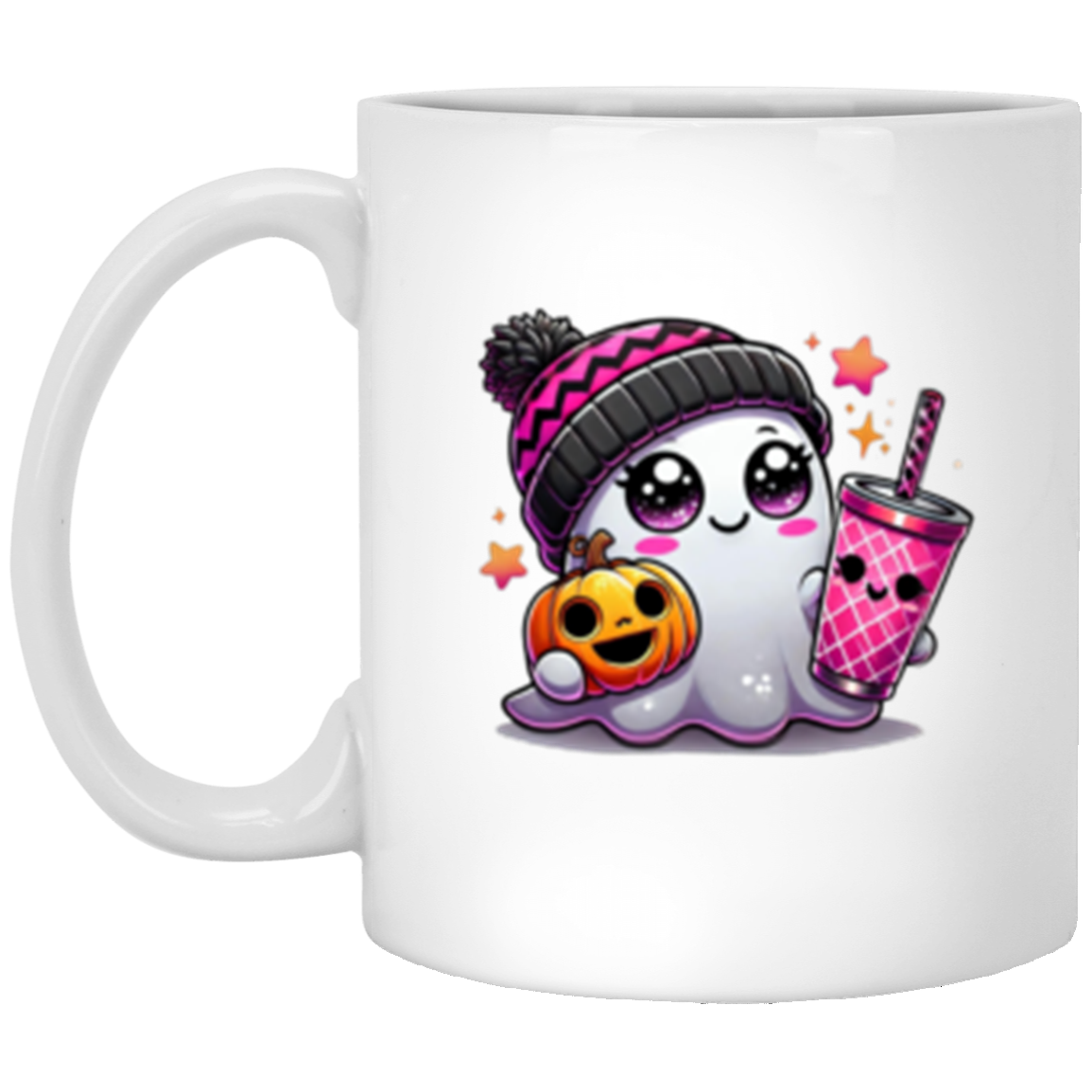 Cute Ghost Mug Double-Sided