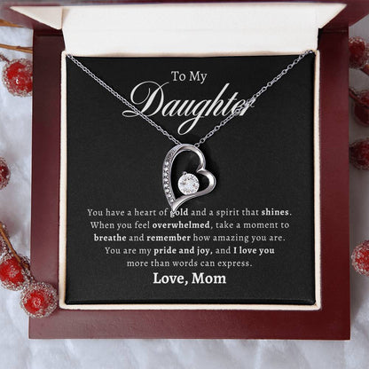 To My Daughter From Mom| Forever Love Necklace