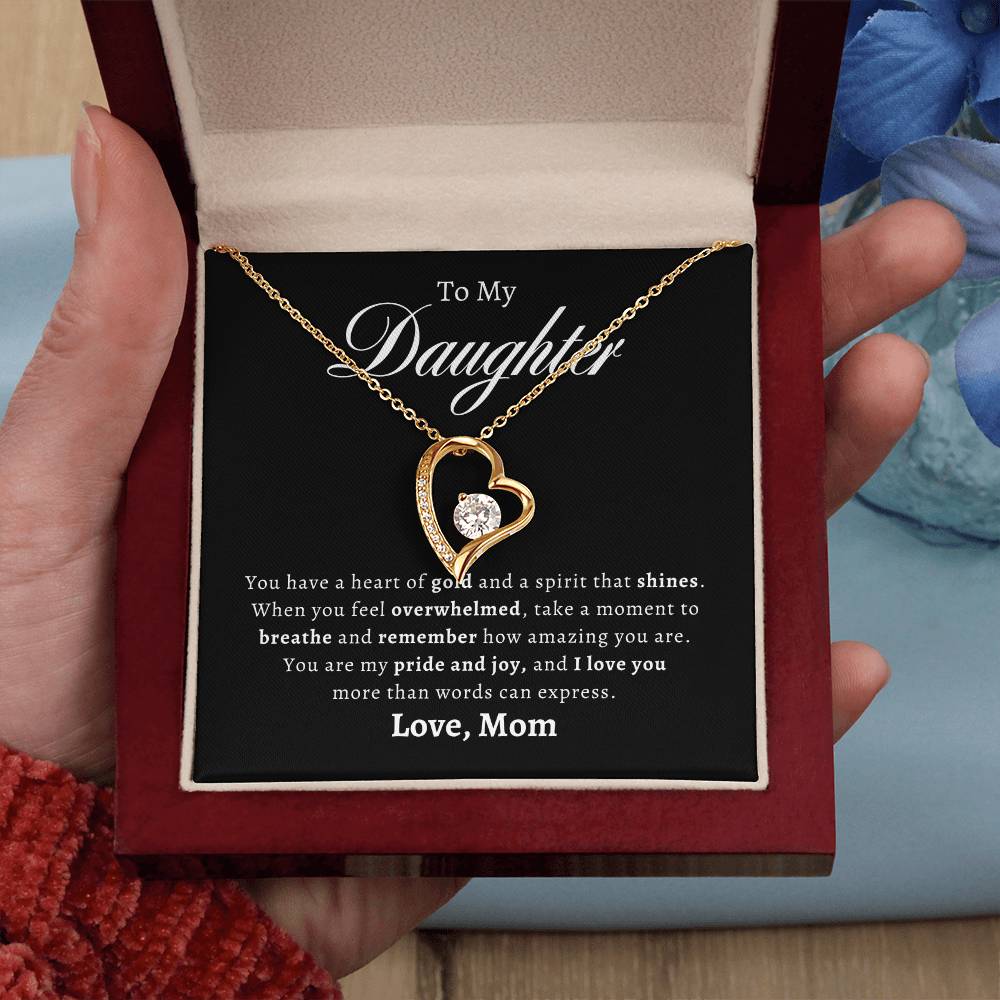 To My Daughter From Mom| Forever Love Necklace