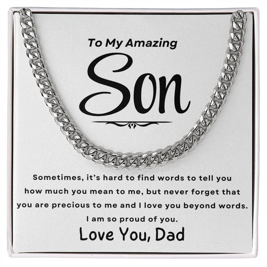 To Son, Love Dad| Cuban Necklace