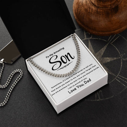 To Son, Love Dad| Cuban Necklace