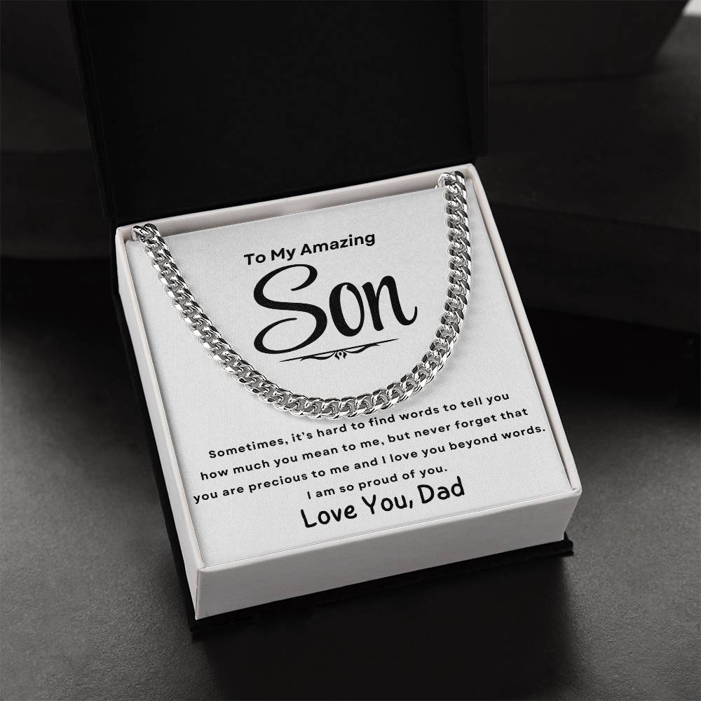 To Son, Love Dad| Cuban Necklace