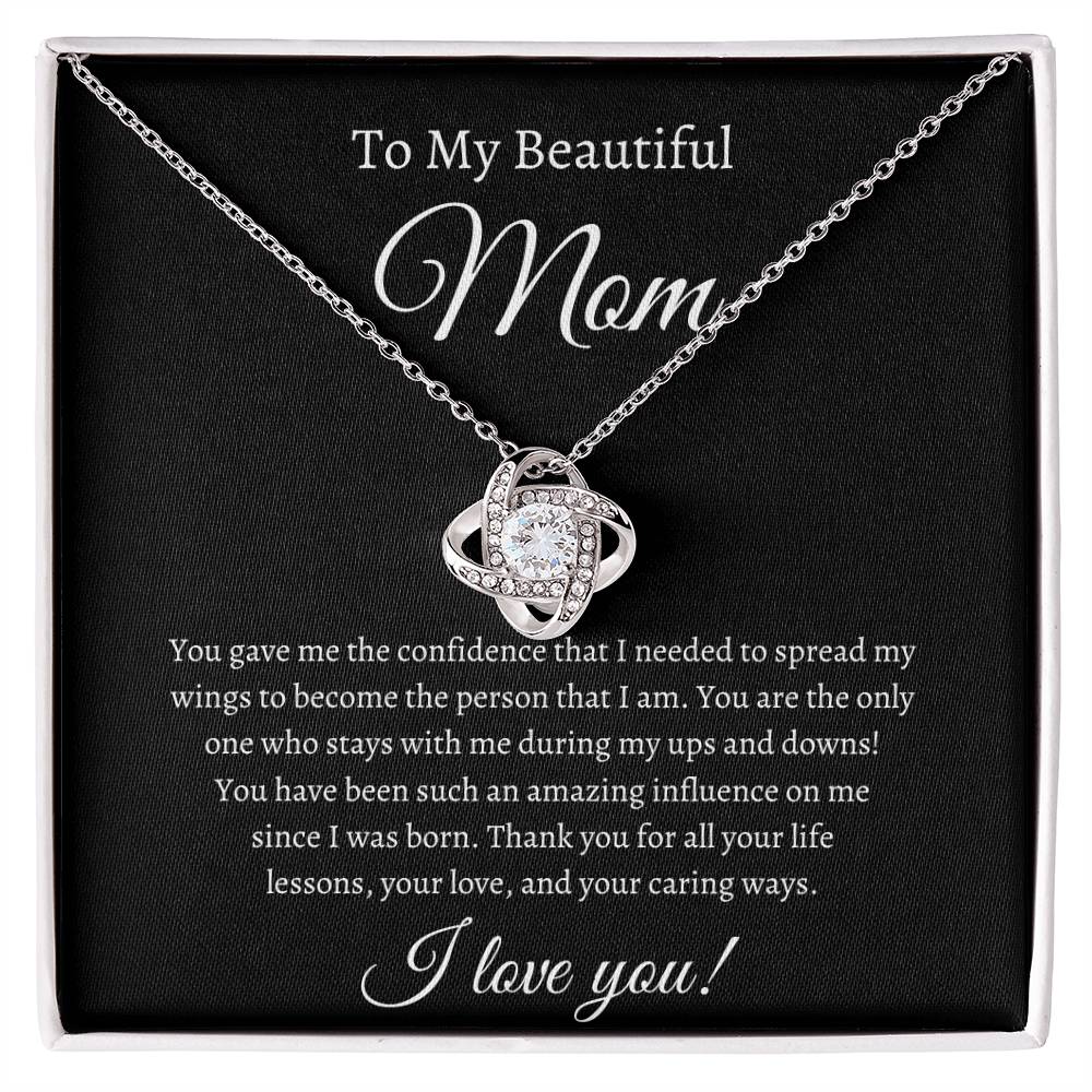 To My Beautiful Mom| Love Knot Necklace