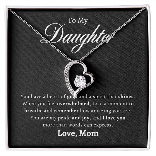 To My Daughter From Mom| Forever Love Necklace