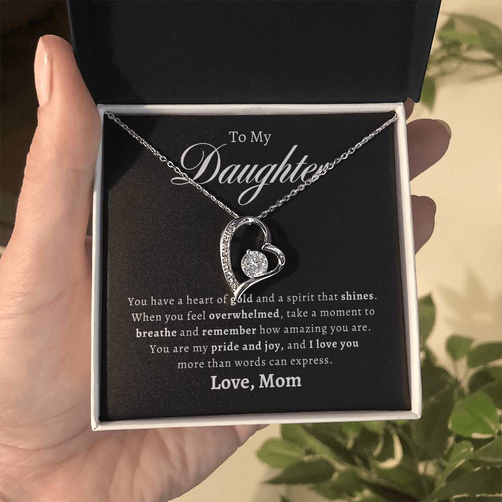 To My Daughter From Mom| Forever Love Necklace