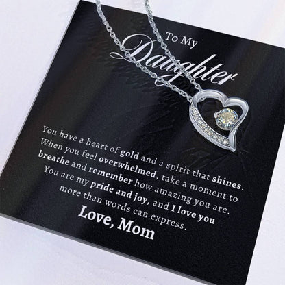 To My Daughter From Mom| Forever Love Necklace